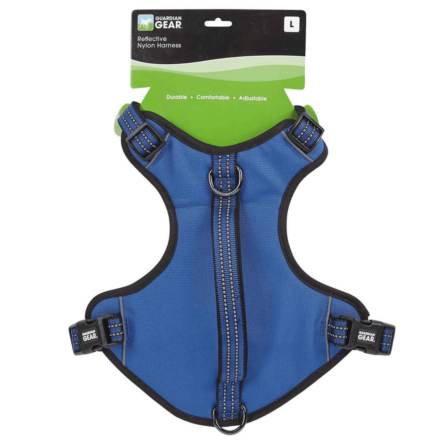 Guardian Gear Reflective Nylon Dog Harness - Medium Blue