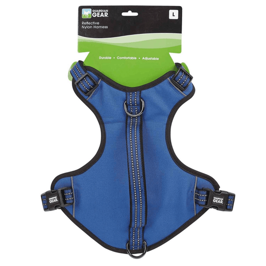 Guardian Gear Reflective Nylon Dog Harness - Medium Blue