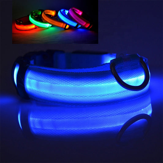 Glow Mode – USB Rechargeable LED Dog Collar (5 Sizes)